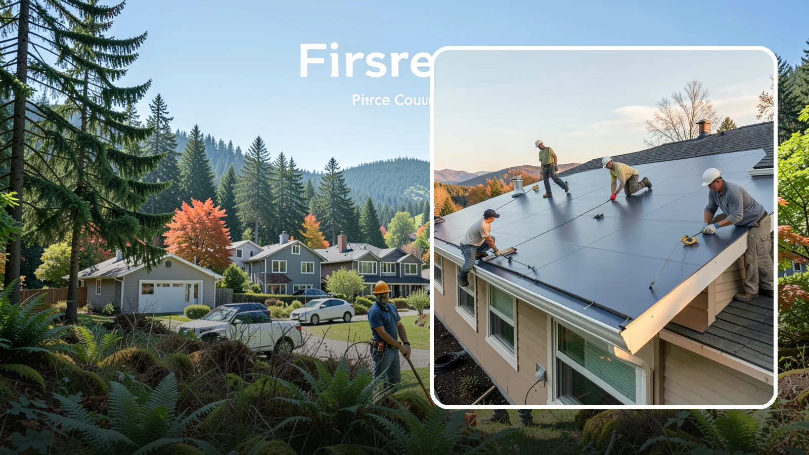 Flat Roof Installation in Fircrest, Pierce County, WA - A watertight flat roof system installed with proper slope and membrane sealing for reliable drainage.