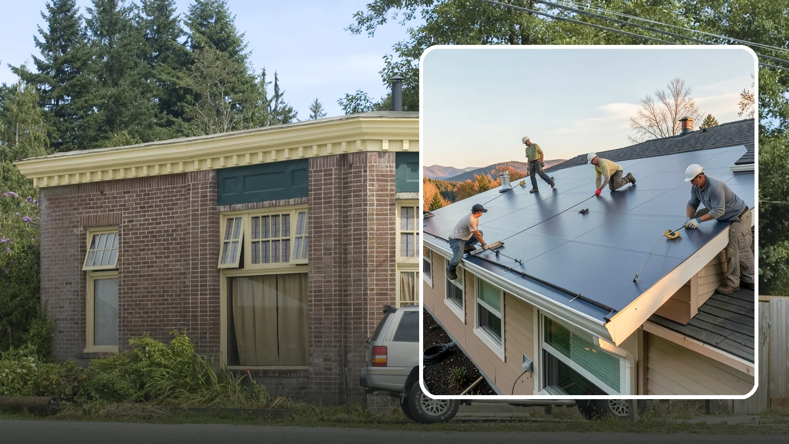 Flat Roof Installation in Hamilton, Skagit County, WA - A watertight flat roof system installed with proper slope and membrane sealing for reliable drainage.