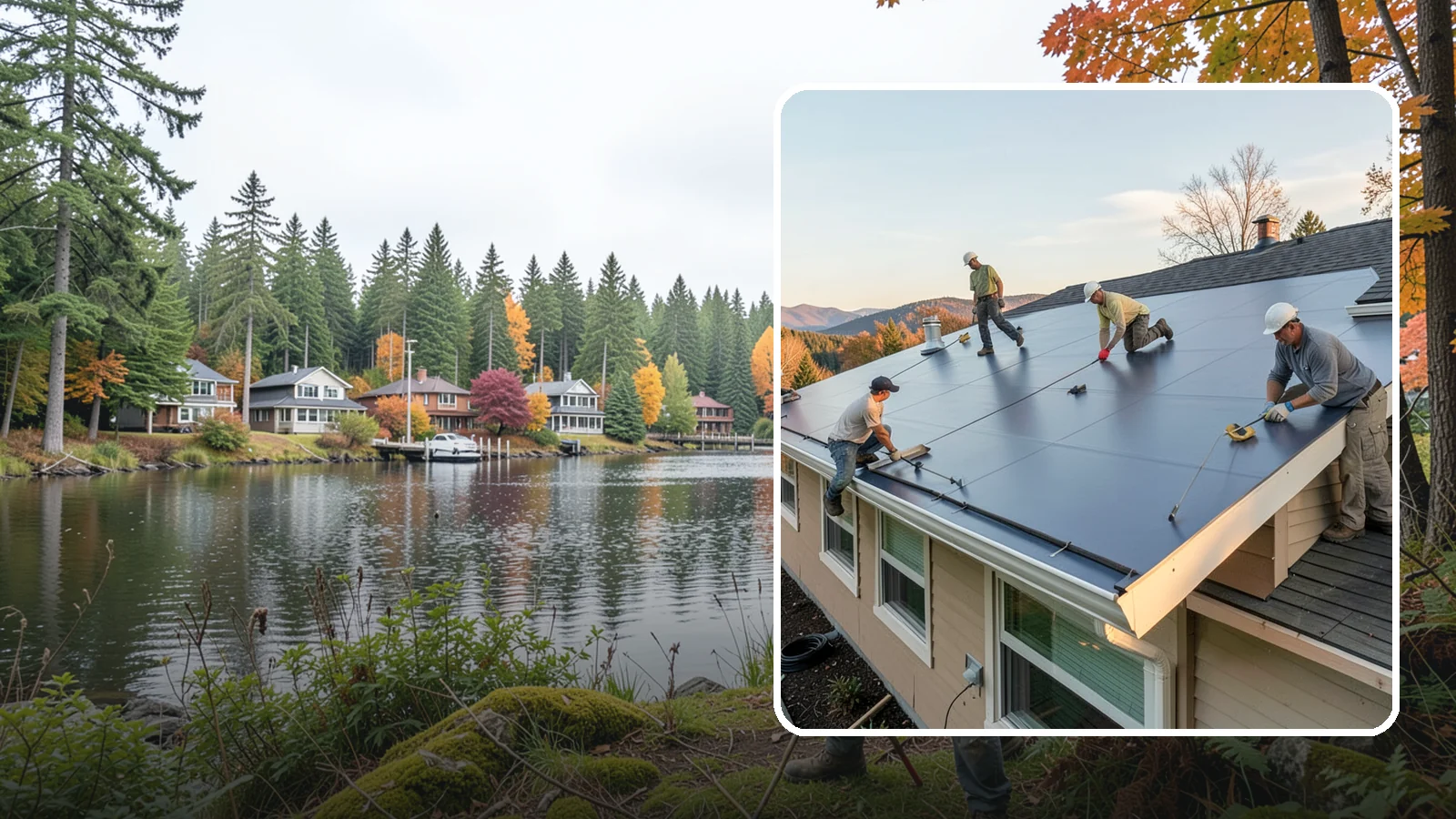 Flat Roof Installation in La Conner, Skagit County, WA - A watertight flat roof system installed with proper slope and membrane sealing for reliable drainage.