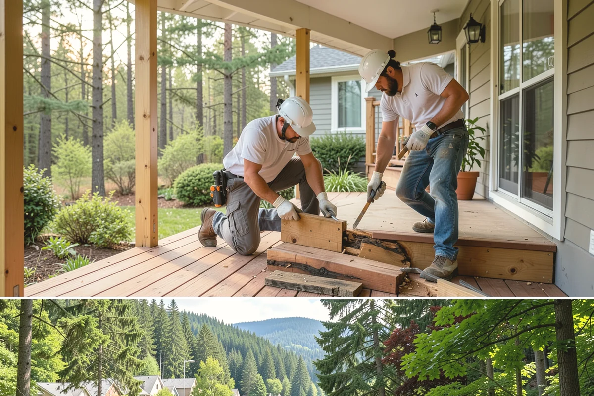 Flat Roof Installation in Lake Forest Park, King County, WA - Dry, mild summer conditions are ideal for membrane adhesion and welded seams.