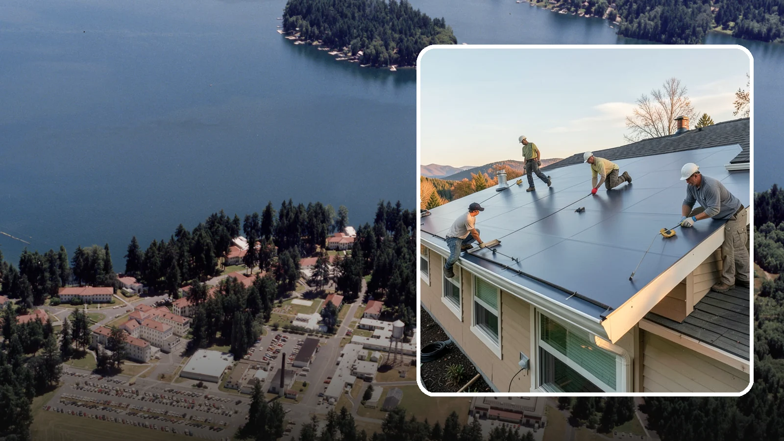Flat Roof Installation in Lakewood, Pierce County, WA - A watertight flat roof system installed with proper slope and membrane sealing for reliable drainage.