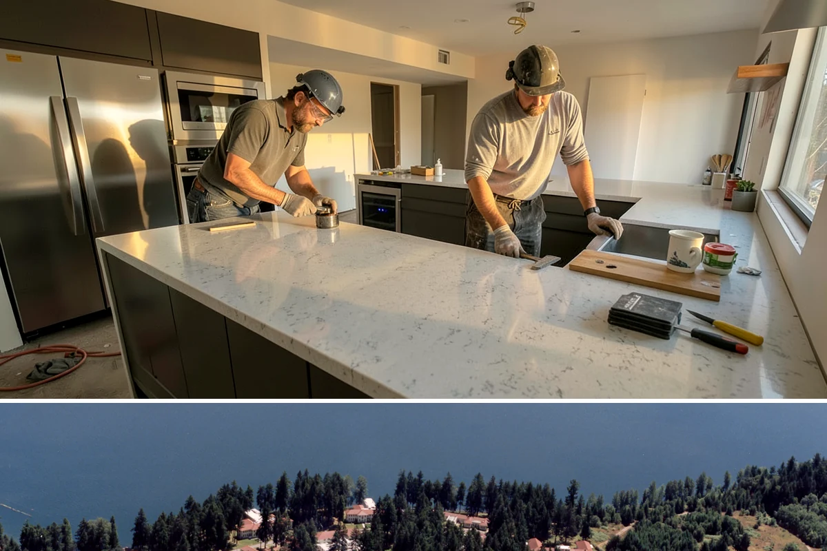 Flat Roof Installation in Lakewood, Pierce County, WA - Dry, mild summer conditions are ideal for membrane adhesion and welded seams.