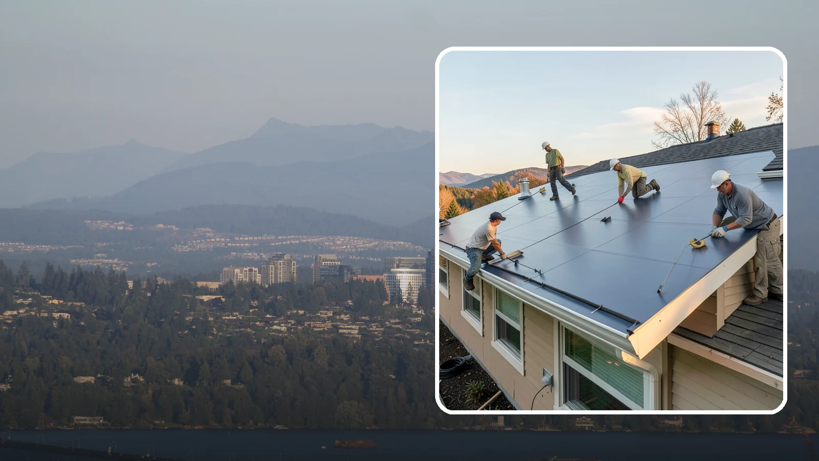 Flat Roof Installation in Medina, King County, WA - A watertight flat roof system installed with proper slope and membrane sealing for reliable drainage.