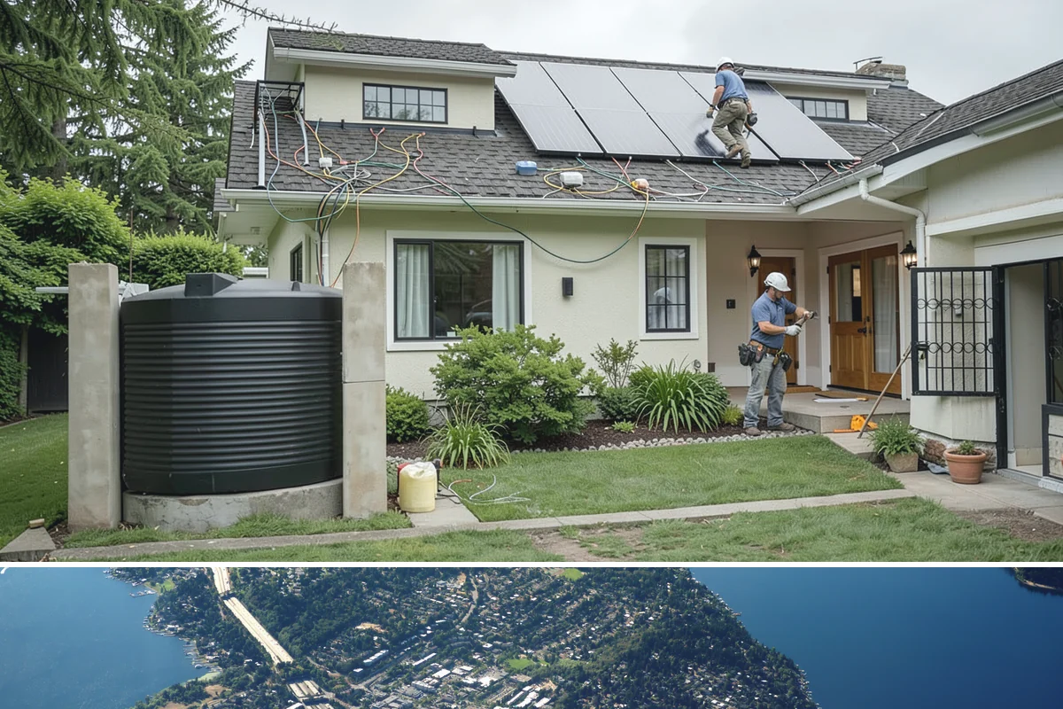 Flat Roof Installation in Mercer Island, King County, WA - Dry, mild summer conditions are ideal for membrane adhesion and welded seams.