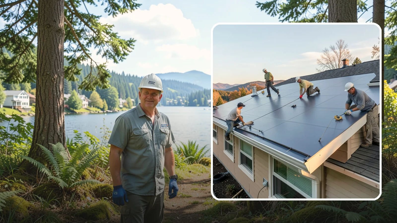 Flat Roof Installation in Milton, King County, WA - A watertight flat roof system installed with proper slope and membrane sealing for reliable drainage.