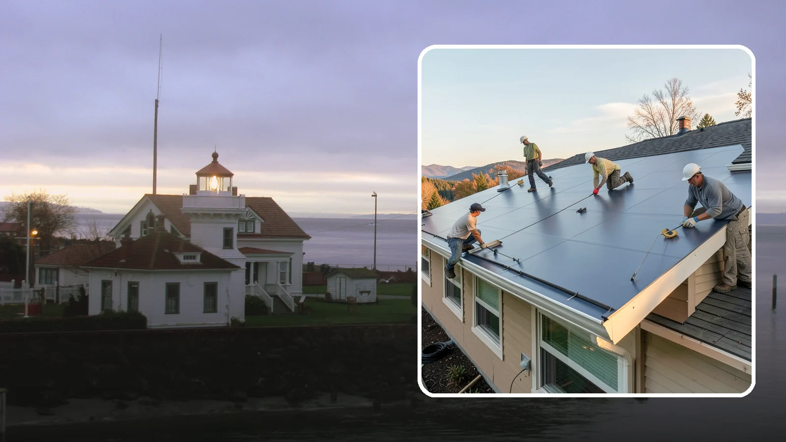 Flat Roof Installation in Mukilteo, Snohomish County, WA - A watertight flat roof system installed with proper slope and membrane sealing for reliable drainage.