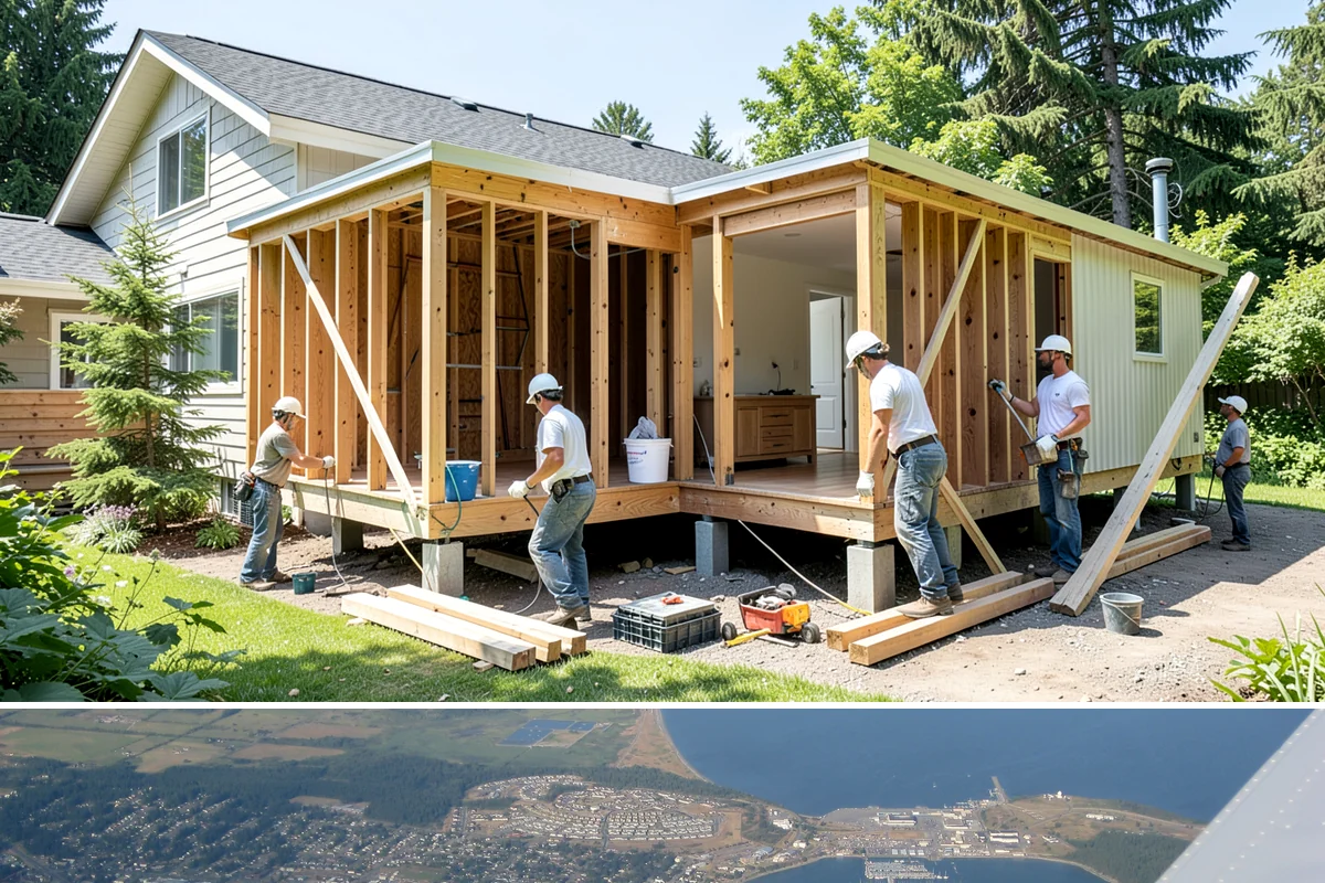 Flat Roof Installation in Oak Harbor, Island County, WA - Dry, mild summer conditions are ideal for membrane adhesion and welded seams.