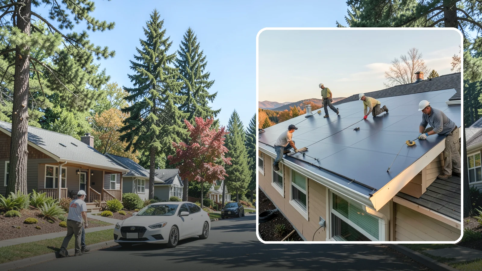 Flat Roof Installation in Orting, Pierce County, WA - A watertight flat roof system installed with proper slope and membrane sealing for reliable drainage.