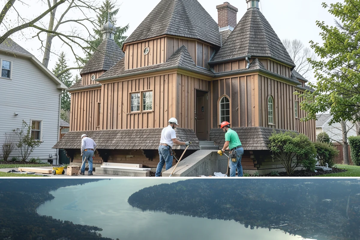Flat Roof Installation in Sammamish, King County, WA - Dry, mild summer conditions are ideal for membrane adhesion and welded seams.