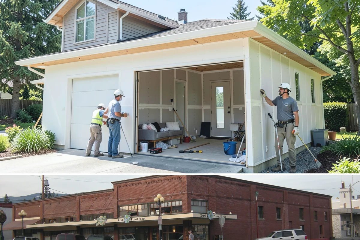 Flat Roof Installation in Sedro-Woolley, Skagit County, WA - Dry, mild summer conditions are ideal for membrane adhesion and welded seams.