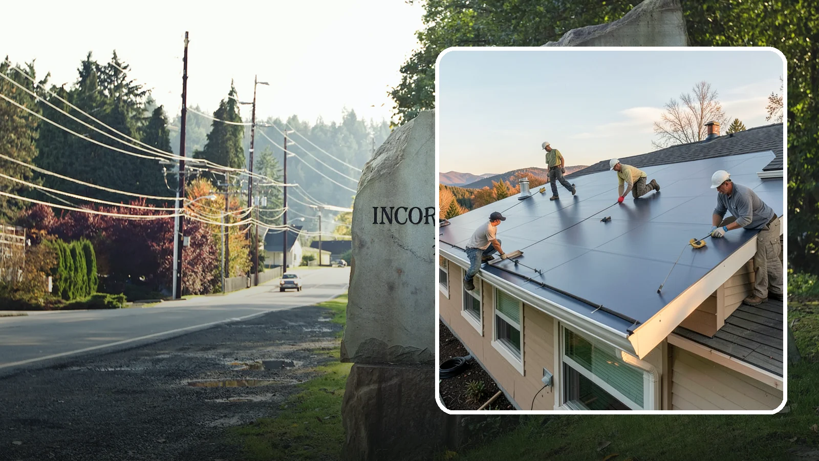 Flat Roof Installation in Wilkeson, Pierce County, WA - A watertight flat roof system installed with proper slope and membrane sealing for reliable drainage.