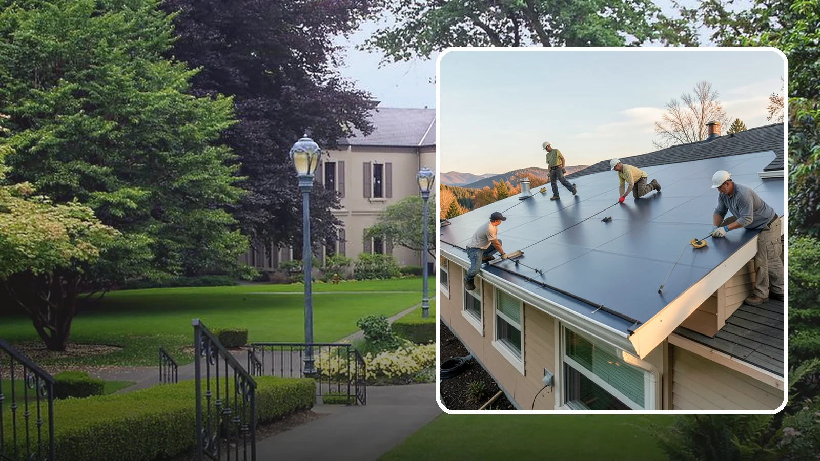 Flat Roof Installation in Woodinville, King County, WA - A watertight flat roof system installed with proper slope and membrane sealing for reliable drainage.