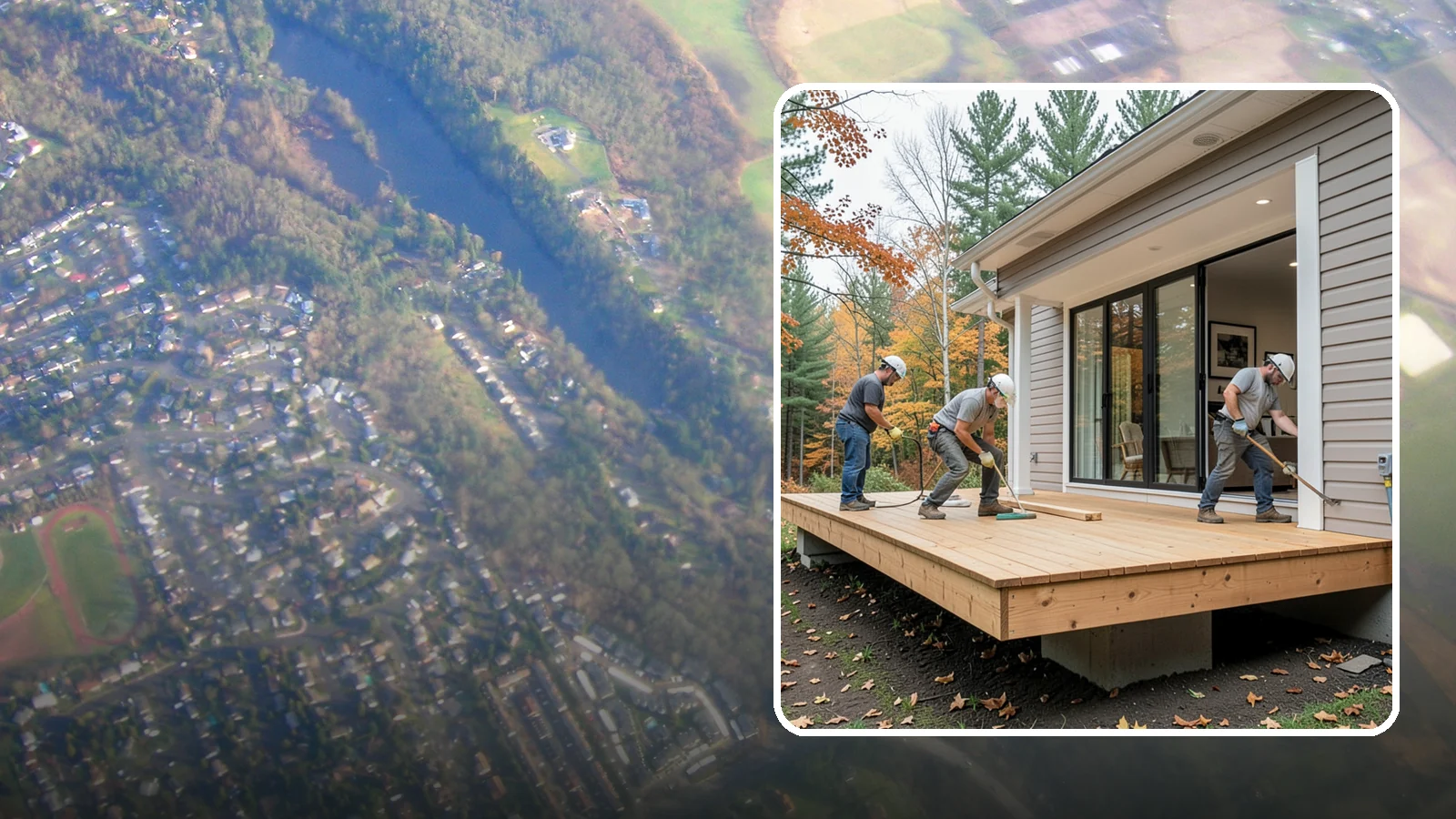 Floating Deck Construction in Algona, King County, WA - Floating deck construction that adds a freestanding, ground-level platform without attaching to your home.