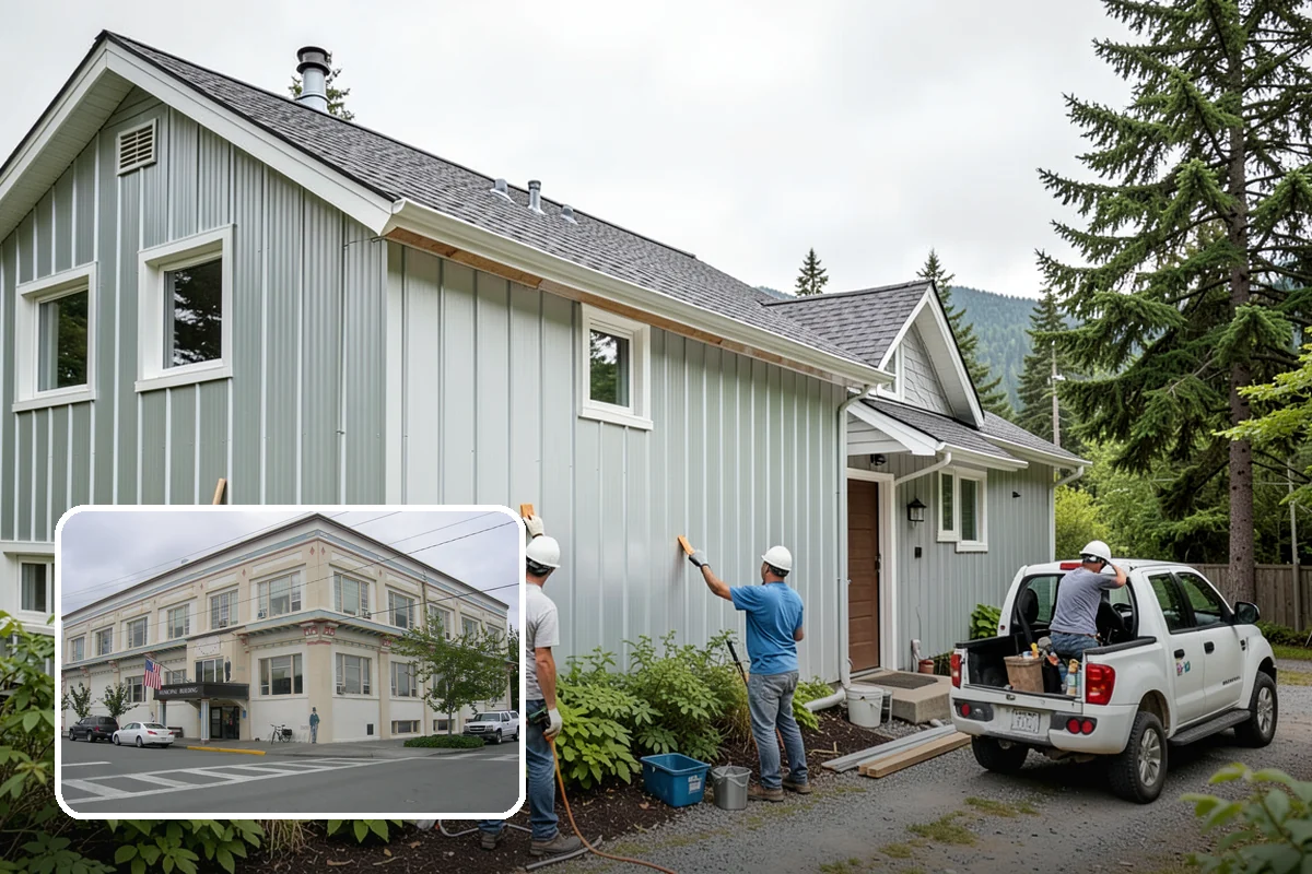 Floating Deck Construction in Anacortes, Skagit County, WA - No ledger attachment means no house flashing risk