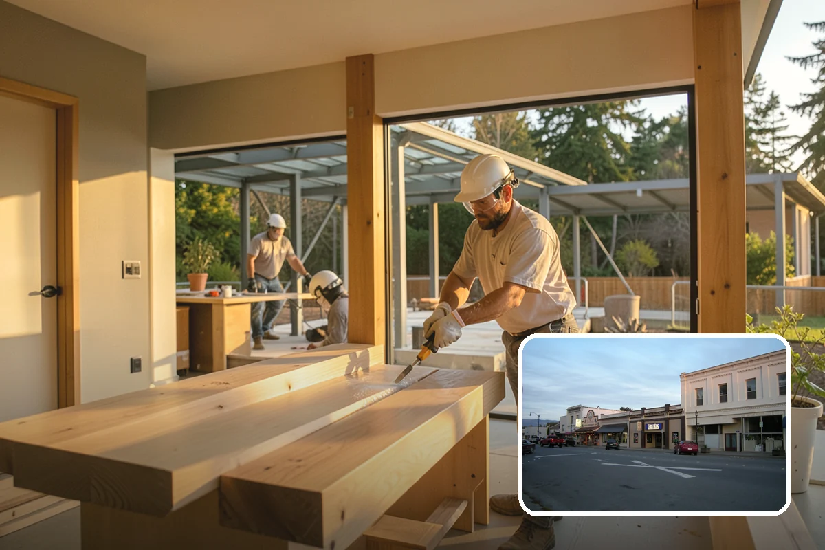 Floating Deck Construction in Burlington, Skagit County, WA - No ledger attachment means no house flashing risk