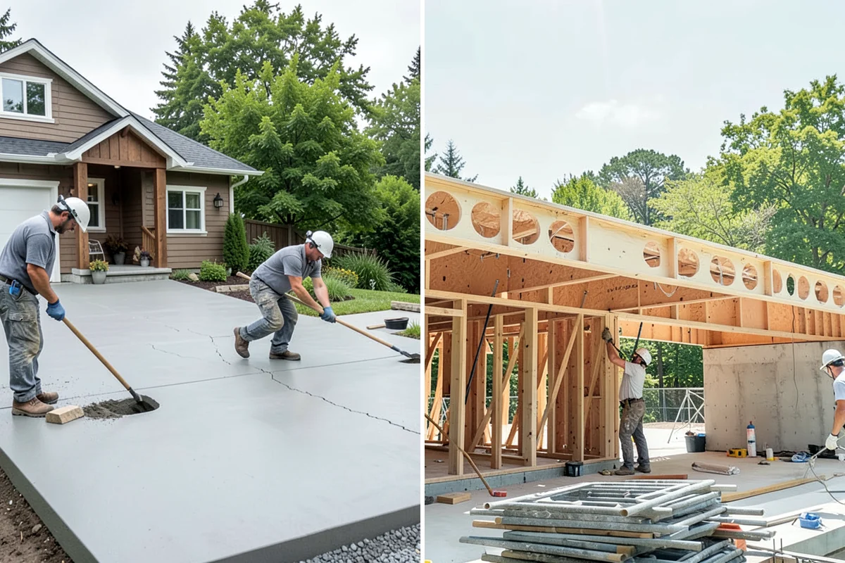 Floating Deck Construction in Concrete, Skagit County, WA - Choose a location and check grade and drainage