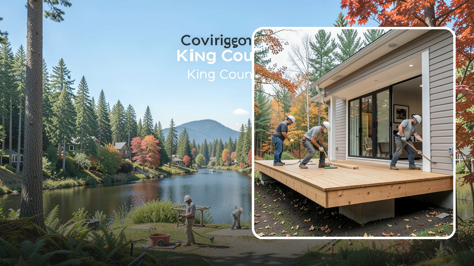 Floating Deck Construction in Covington, King County, WA - Floating deck construction that adds a freestanding, ground-level platform without attaching to your home.