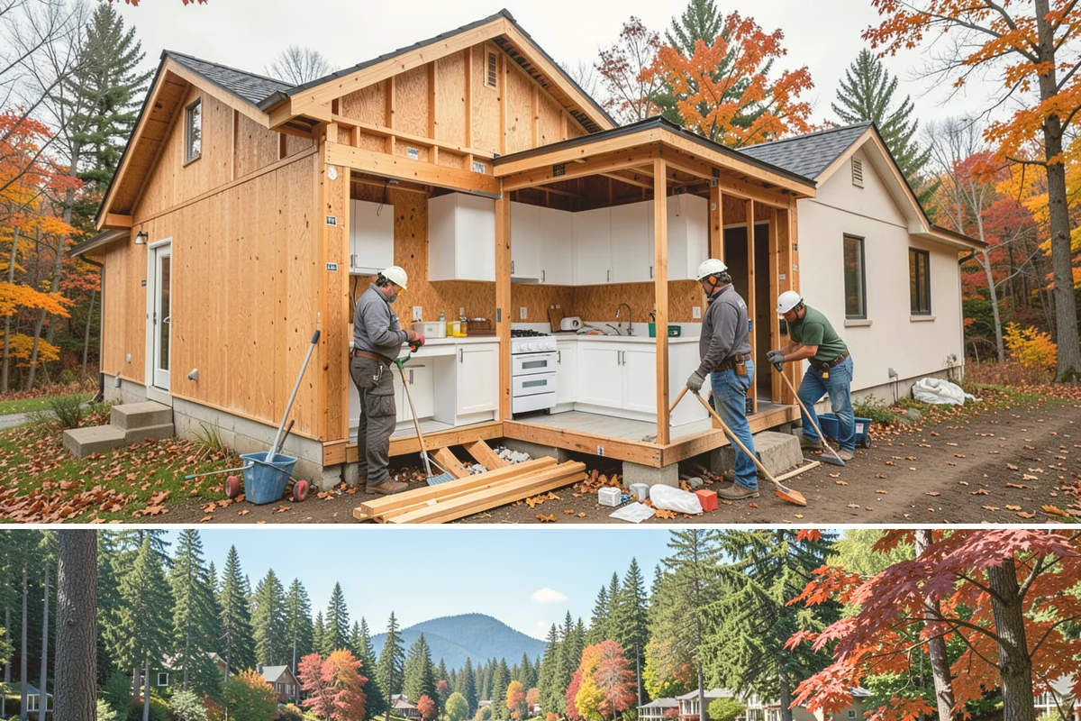 Floating Deck Construction in Covington, King County, WA - Firmer summer soil makes leveling the base easier, so late spring through early fall is the preferred build window.