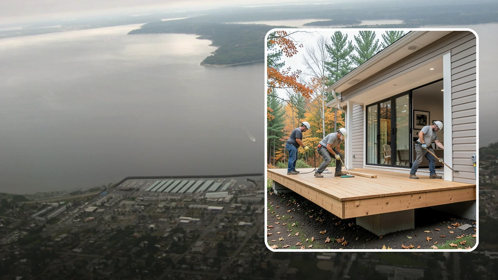 Floating Deck Construction in Des Moines, King County, WA - Floating deck construction that adds a freestanding, ground-level platform without attaching to your home.