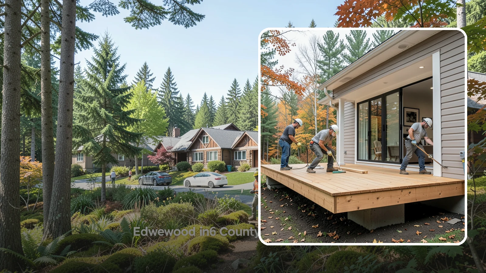 Floating Deck Construction in Edgewood, Pierce County, WA - Floating deck construction that adds a freestanding, ground-level platform without attaching to your home.