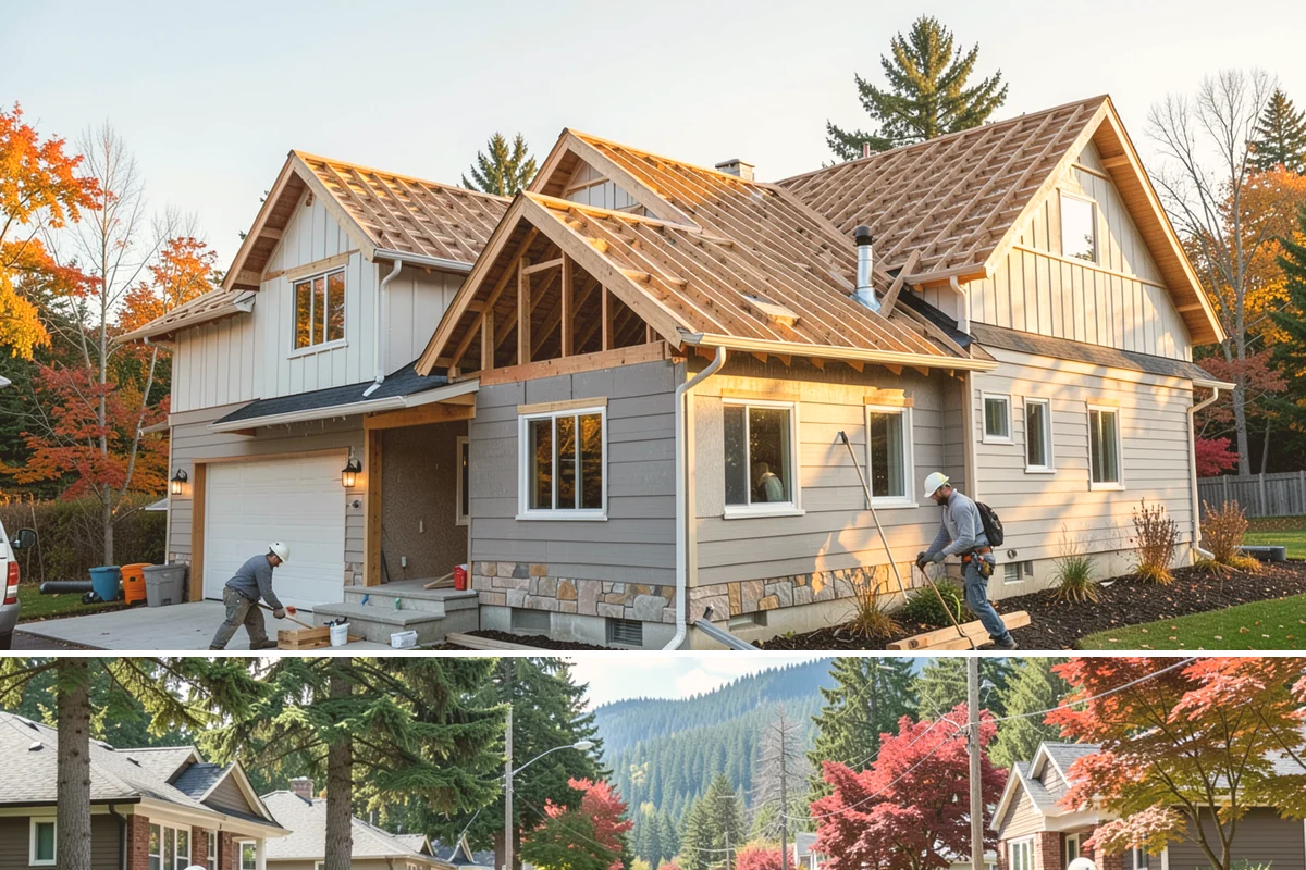 Floating Deck Construction in Hunts Point, King County, WA - Firmer summer soil makes leveling the base easier, so late spring through early fall is the preferred build window.