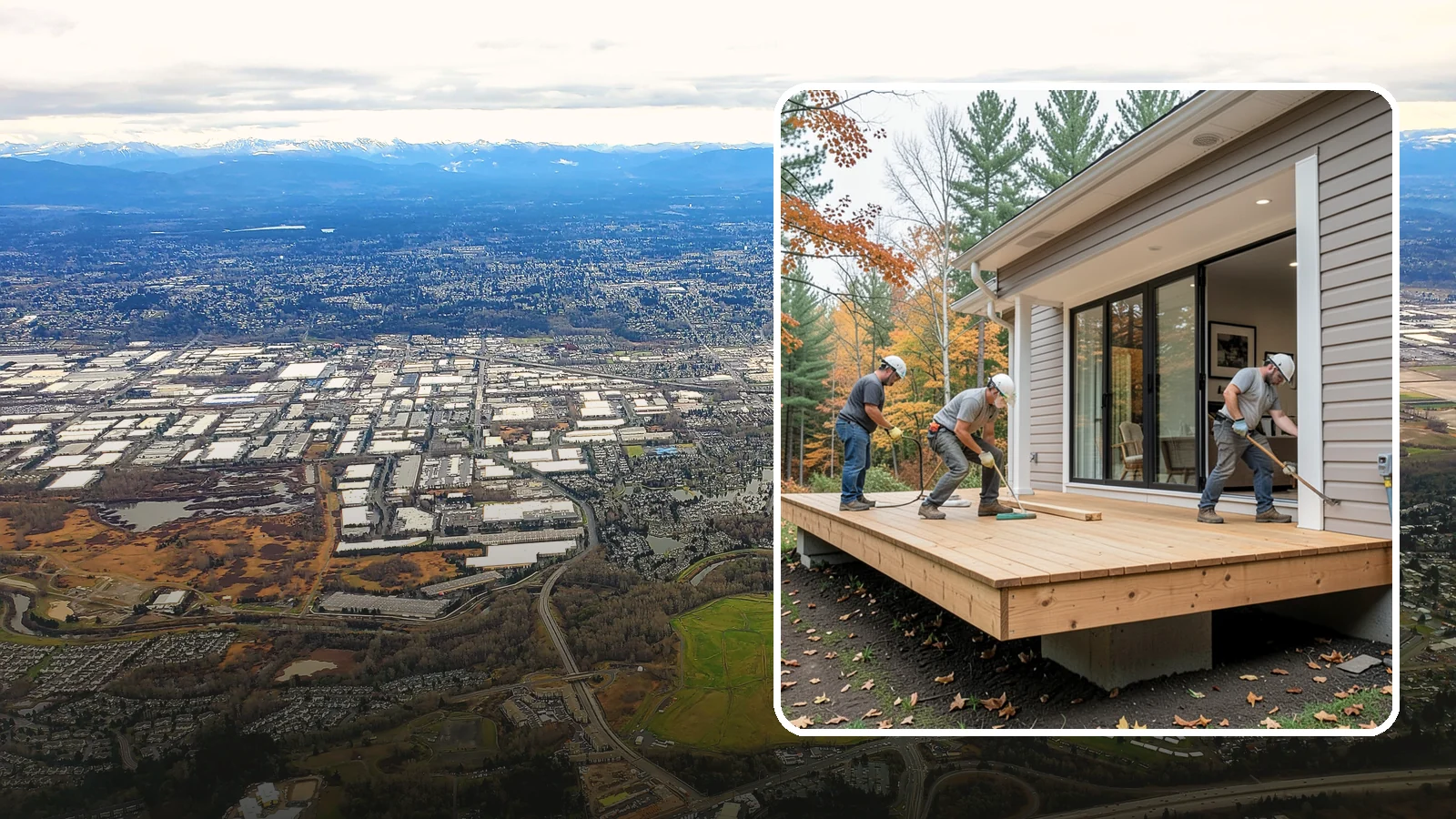Floating Deck Construction in Kent, King County, WA - Floating deck construction that adds a freestanding, ground-level platform without attaching to your home.