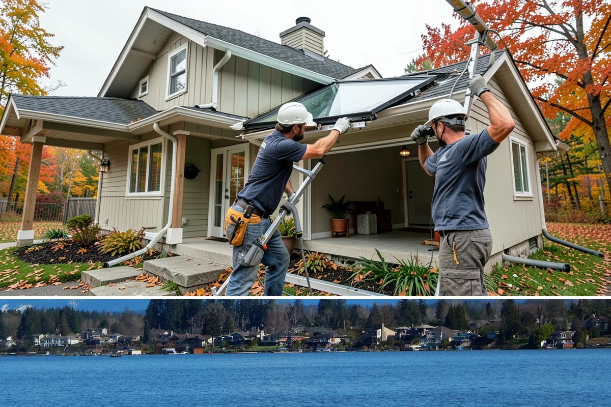 Floating Deck Construction in Lake Stevens, Snohomish County, WA - Firmer summer soil makes leveling the base easier, so late spring through early fall is the preferred build window.