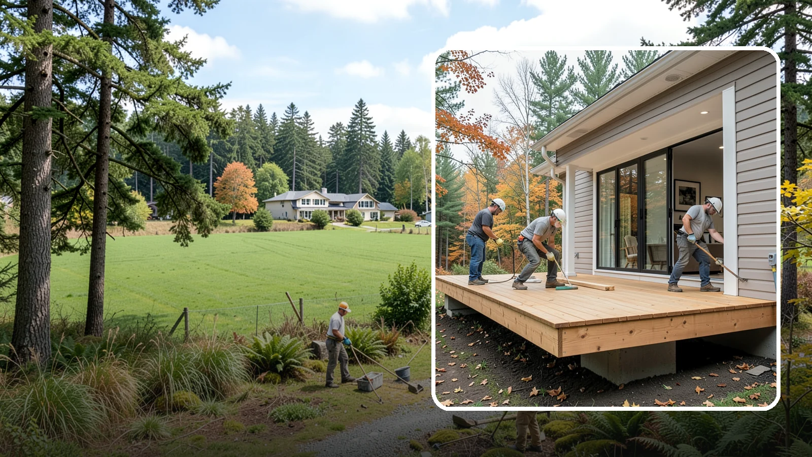 Floating Deck Construction in Lyman, Skagit County, WA - Floating deck construction that adds a freestanding, ground-level platform without attaching to your home.
