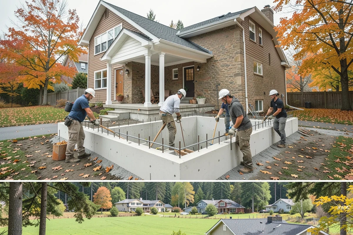 Floating Deck Construction in Lyman, Skagit County, WA - Firmer summer soil makes leveling the base easier, so late spring through early fall is the preferred build window.