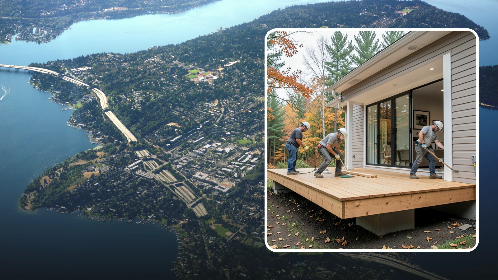 Floating Deck Construction in Mercer Island, King County, WA - Floating deck construction that adds a freestanding, ground-level platform without attaching to your home.