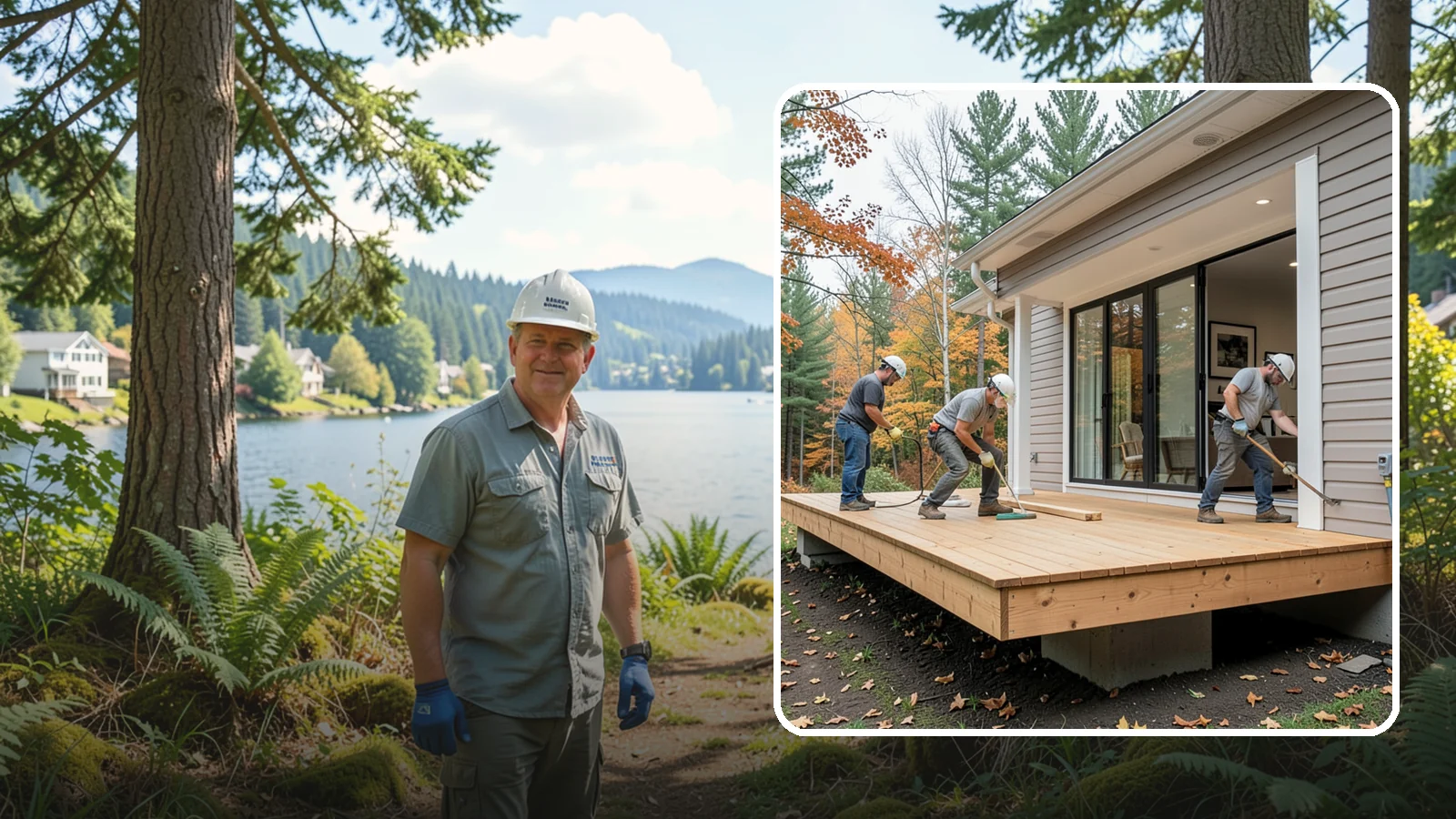 Floating Deck Construction in Milton, King County, WA - Floating deck construction that adds a freestanding, ground-level platform without attaching to your home.