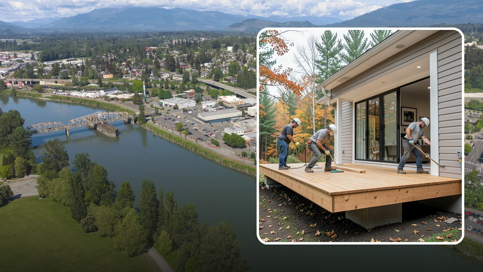 Floating Deck Construction in Mount Vernon, Skagit County, WA - Floating deck construction that adds a freestanding, ground-level platform without attaching to your home.