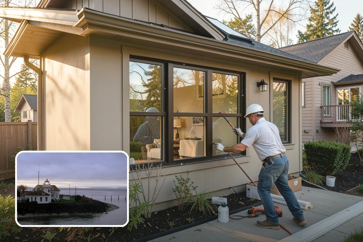 Floating Deck Construction in Mukilteo, Snohomish County, WA - No ledger attachment means no house flashing risk