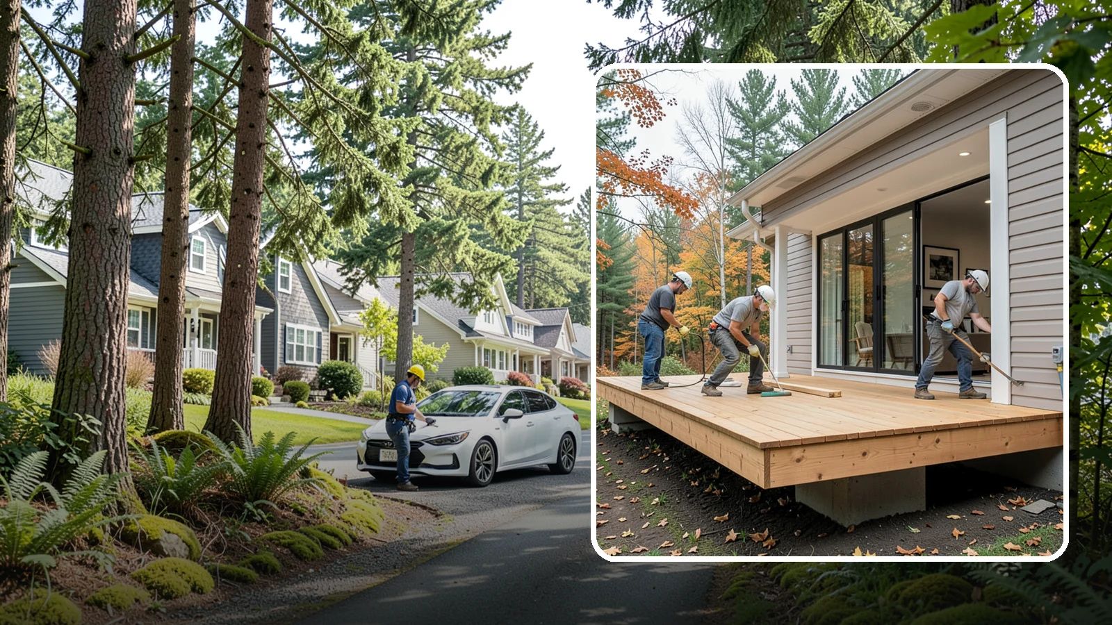 Floating Deck Construction in Normandy Park, King County, WA - Floating deck construction that adds a freestanding, ground-level platform without attaching to your home.