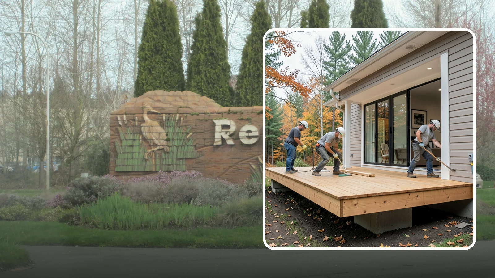 Floating Deck Construction in Renton, King County, WA - Floating deck construction that adds a freestanding, ground-level platform without attaching to your home.