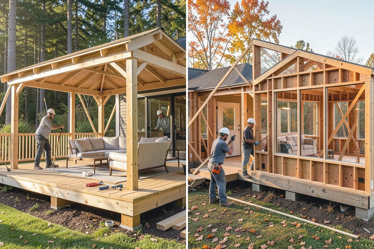 Floating Deck Construction in Renton, King County, WA - Choose a location and check grade and drainage