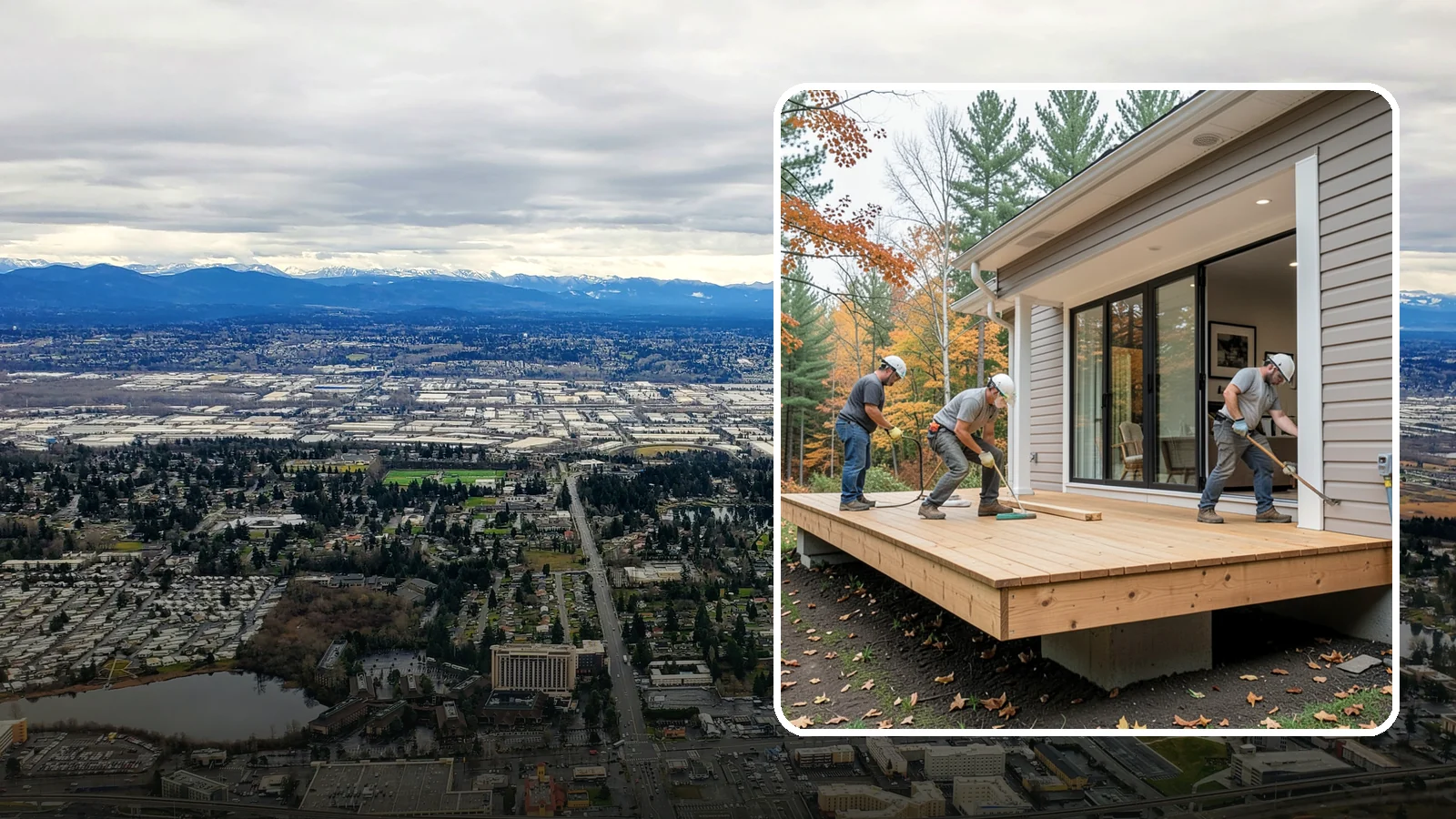 Floating Deck Construction in SeaTac, King County, WA - Floating deck construction that adds a freestanding, ground-level platform without attaching to your home.