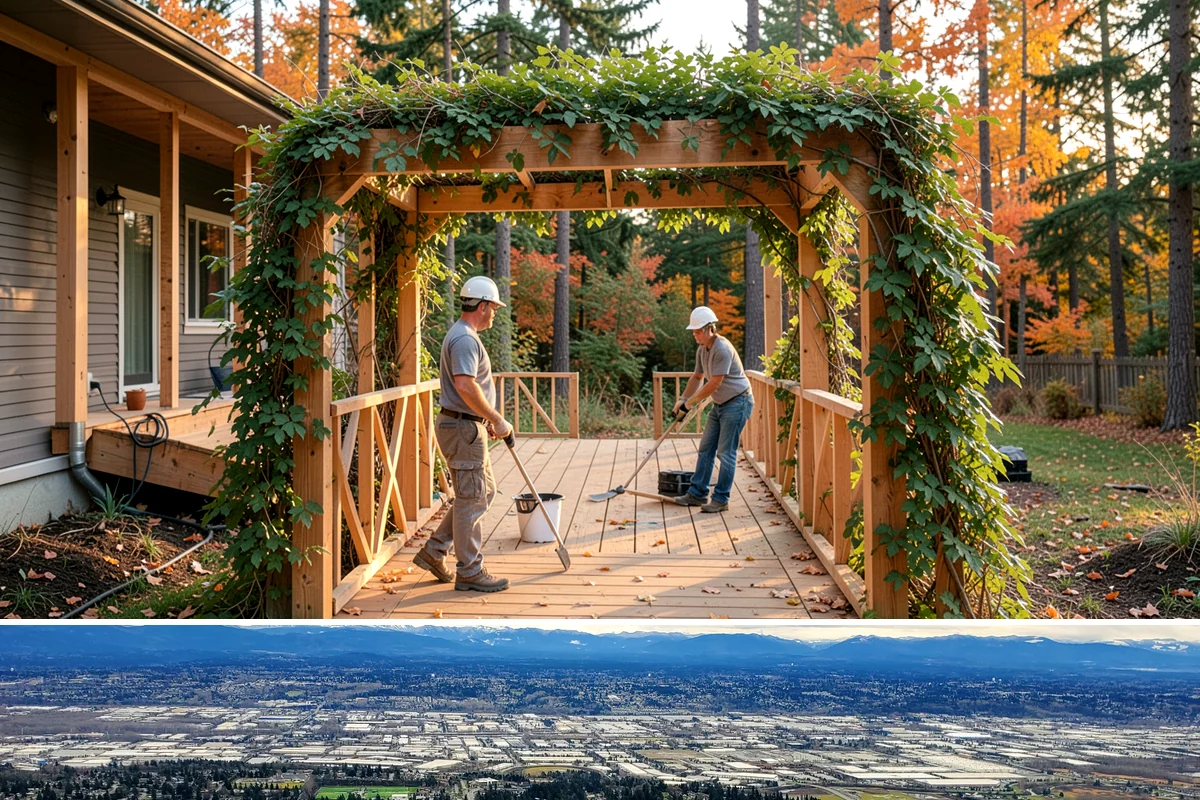 Floating Deck Construction in SeaTac, King County, WA - Firmer summer soil makes leveling the base easier, so late spring through early fall is the preferred build window.