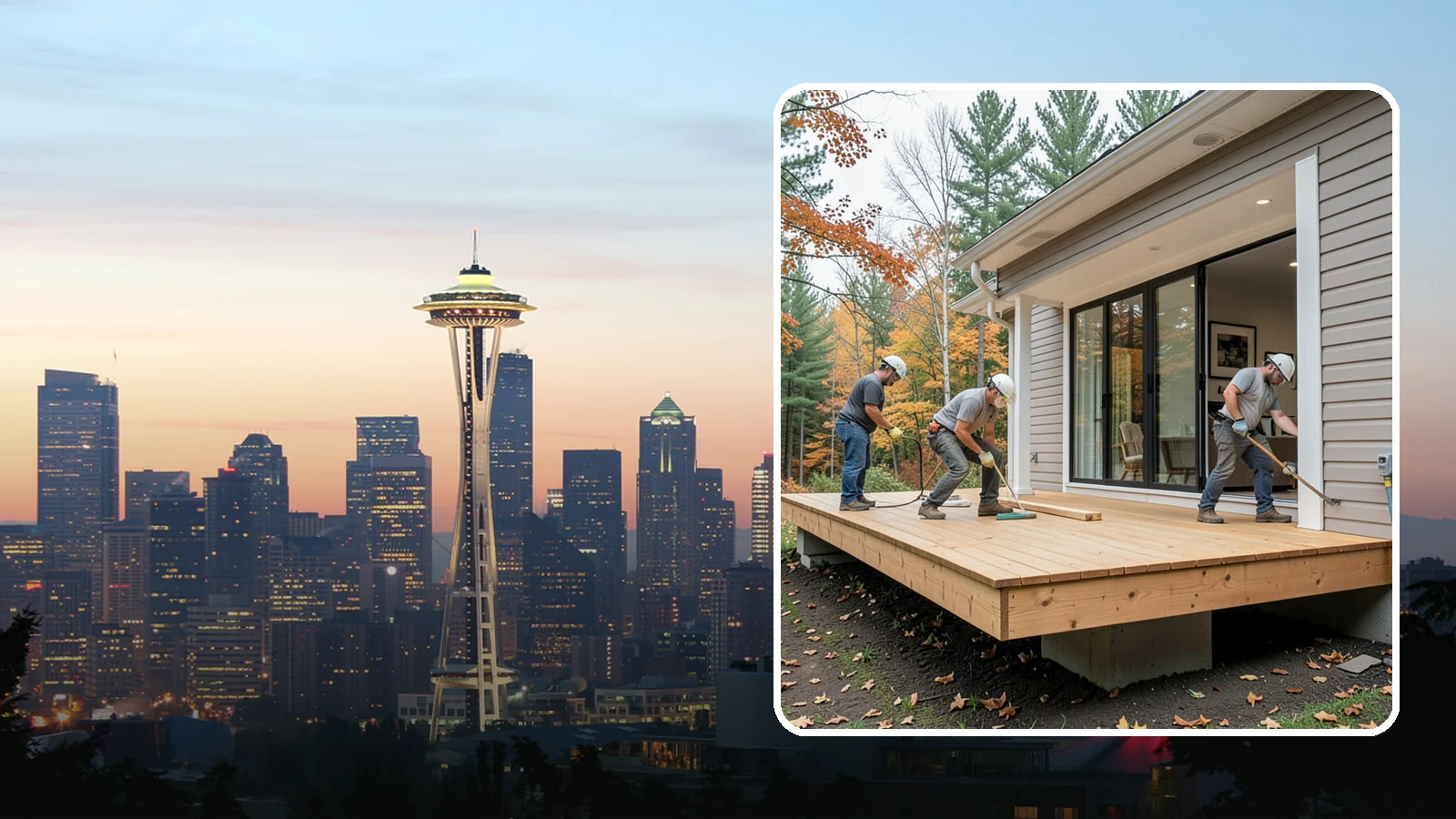 Floating Deck Construction in Seattle, King County, WA - Floating deck construction that adds a freestanding, ground-level platform without attaching to your home.