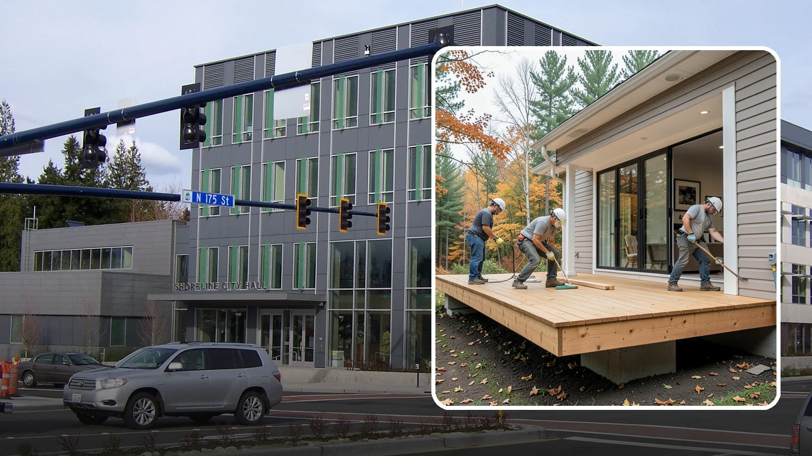 Floating Deck Construction in Shoreline, King County, WA - Floating deck construction that adds a freestanding, ground-level platform without attaching to your home.