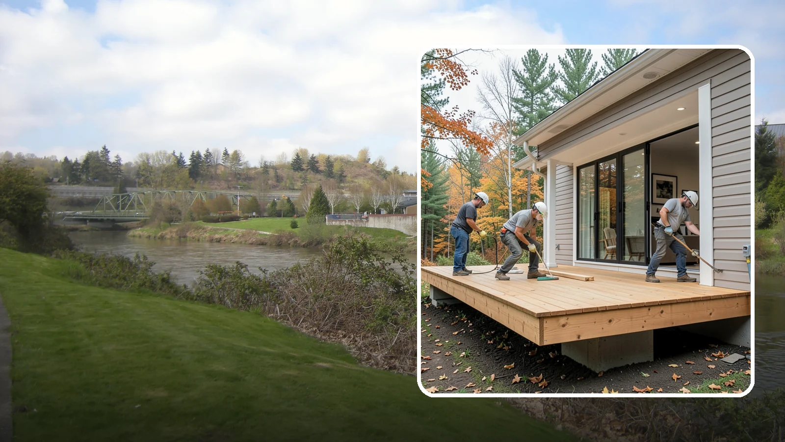 Floating Deck Construction in Tukwila, King County, WA - Floating deck construction that adds a freestanding, ground-level platform without attaching to your home.
