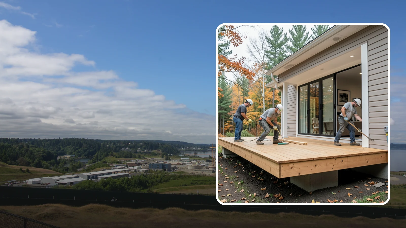 Floating Deck Construction in University Place, Pierce County, WA - Floating deck construction that adds a freestanding, ground-level platform without attaching to your home.