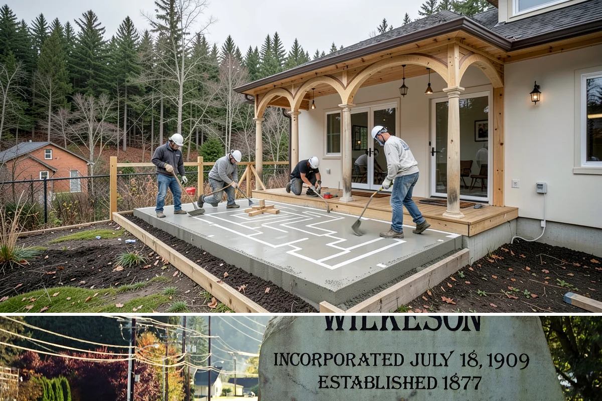 Floating Deck Construction in Wilkeson, Pierce County, WA - Firmer summer soil makes leveling the base easier, so late spring through early fall is the preferred build window.