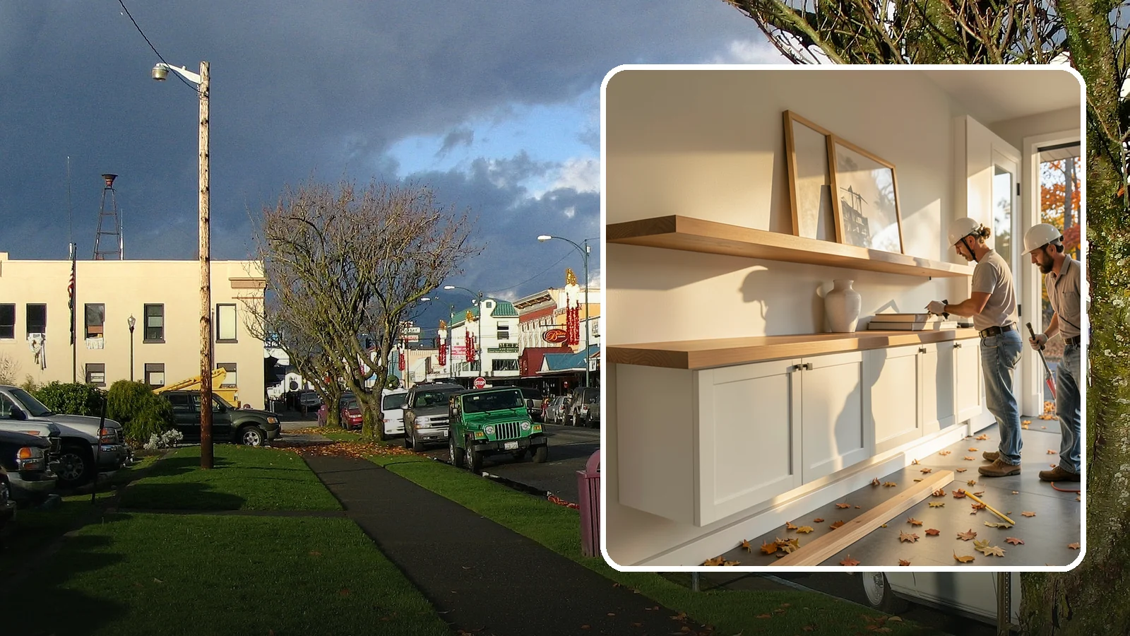Floating Shelf Installation in Arlington, Snohomish County, WA - Sleek floating shelves with hidden brackets for clean, modern display and storage.