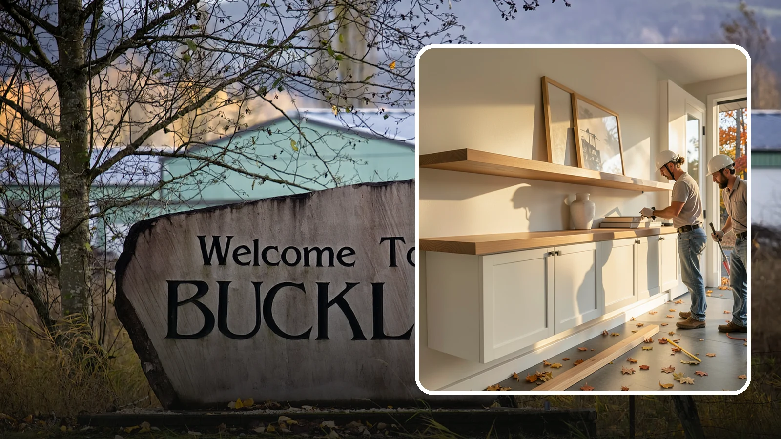 Floating Shelf Installation in Buckley, Pierce County, WA - Sleek floating shelves with hidden brackets for clean, modern display and storage.