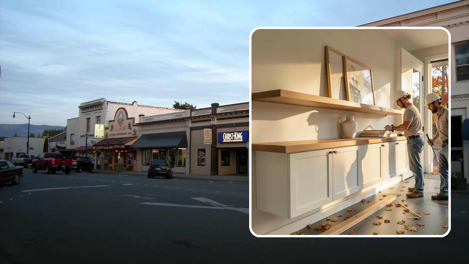Floating Shelf Installation in Burlington, Skagit County, WA - Sleek floating shelves with hidden brackets for clean, modern display and storage.