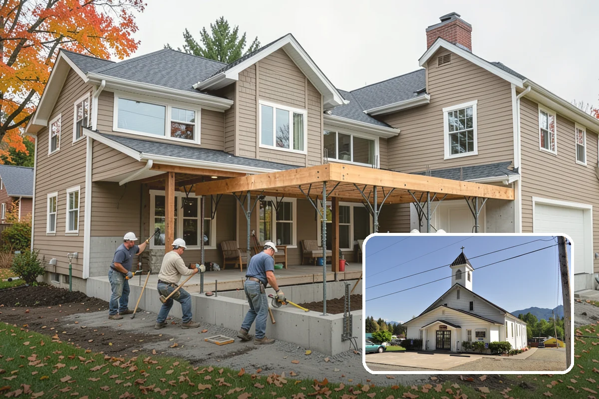Floating Shelf Installation in Concrete, Skagit County, WA - Clean, bracket-free modern appearance