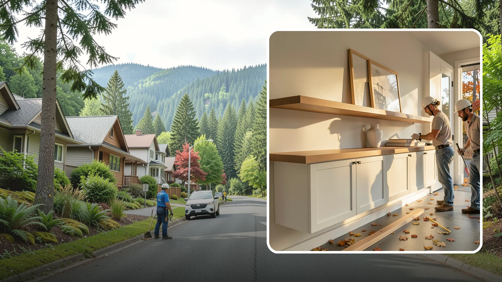 Floating Shelf Installation in Darrington, Snohomish County, WA - Sleek floating shelves with hidden brackets for clean, modern display and storage.