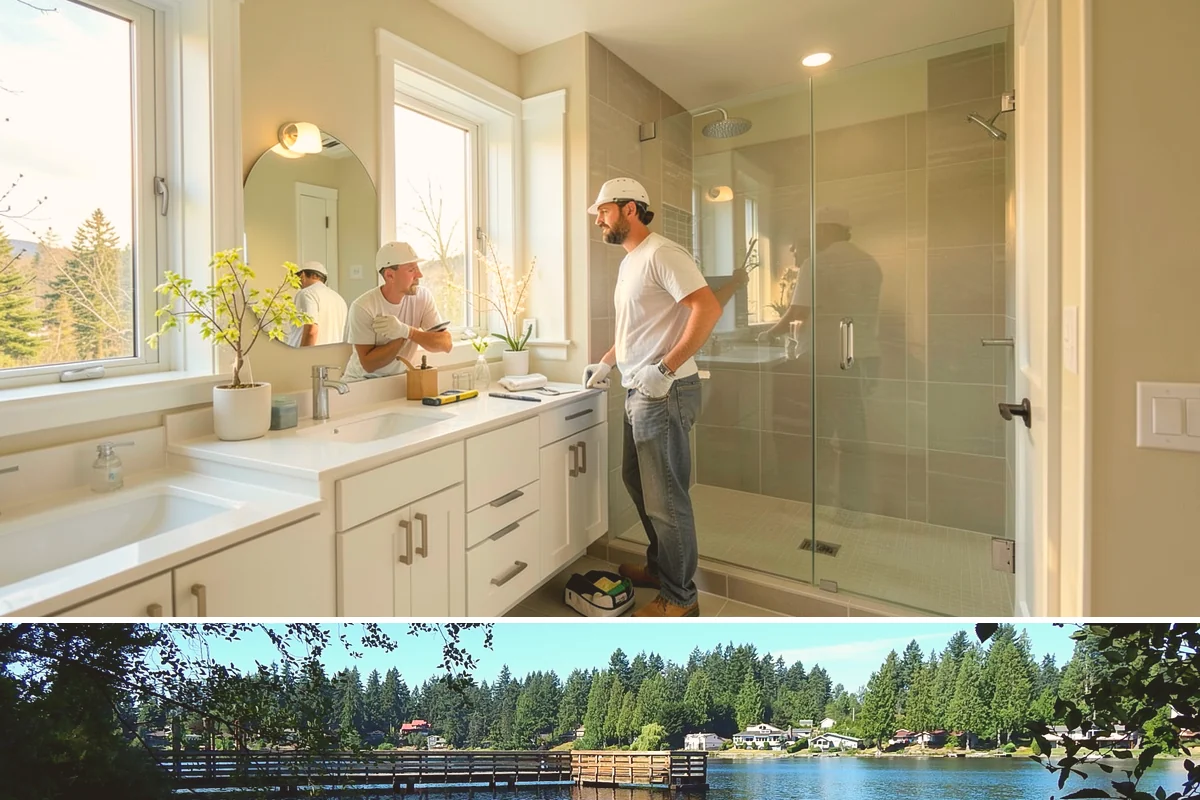 Floating Shelf Installation in Federal Way, King County, WA - Floating shelf installation is quick interior work available year-round.