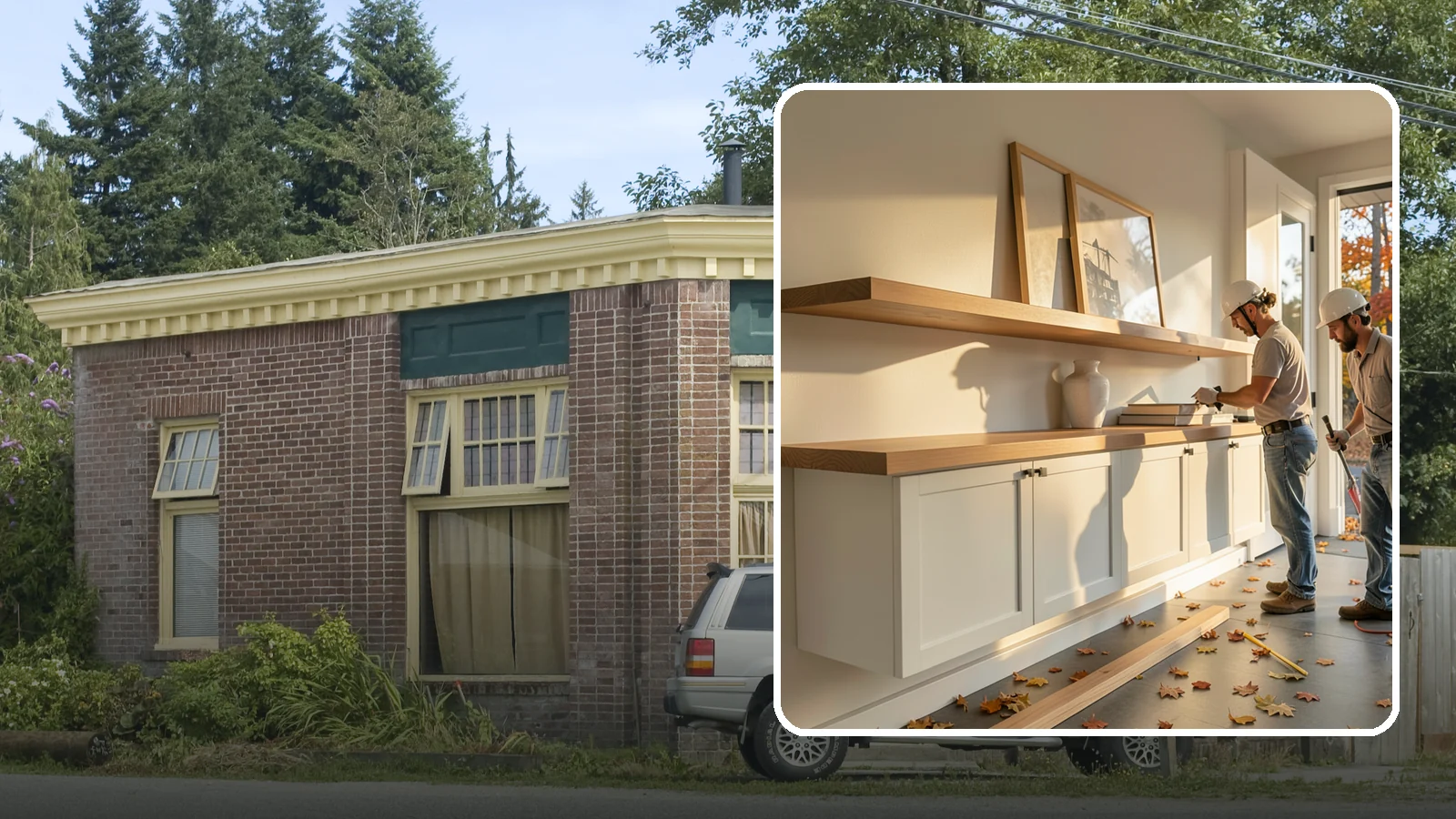 Floating Shelf Installation in Hamilton, Skagit County, WA - Sleek floating shelves with hidden brackets for clean, modern display and storage.